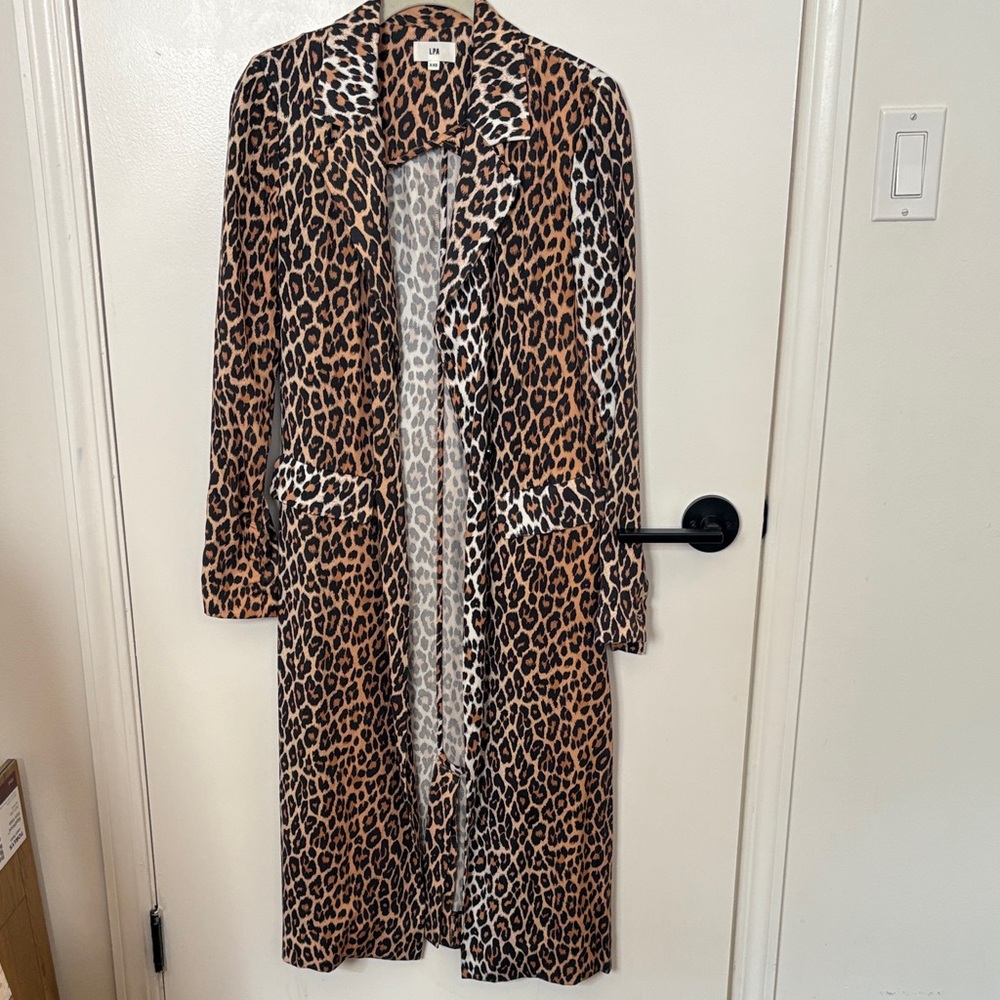 LPA Leopard Print Long Coat